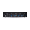 StarTech.com switch KVM DisplayPort a 4 porte, 8K 60Hz / 4K 144Hz, singolo display, DP 1.4, 2 porte USB 3.0, 4 porte USB 2.0 HID, commutazione a pulsante e hotkey, conforme TAA - indipendente dal sistema operativo, case in metallo