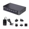 StarTech.com switch KVM DisplayPort a 4 porte, 8K 60Hz / 4K 144Hz, singolo display, DP 1.4, 2 porte USB 3.0, 4 porte USB 2.0 HID, commutazione a pulsante e hotkey, conforme TAA - indipendente dal sistema operativo, case in metallo