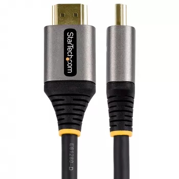 StarTech.com cavo HDMI 2.1 da 12ft (4m) 8K - cavo HDMI Ultra High Speed certificato 48 Gbit/s - 8K 60Hz/4K 120Hz HDR10+ eARC - cavo HDMI Ultra HD 8K - monitor/TV/display - guaina TPE flessibile