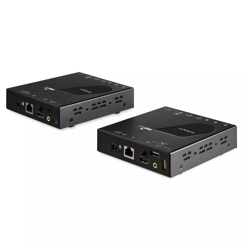 StarTech.com extender KVM HDMI su rete IP - HDMI 4K 30Hz 2.0 e USB su IP LAN o cavo Ethernet Cat5e/Cat6 (100m/330ft) - kit extender switch KVM remoto/console trasmettitore/ricevitore