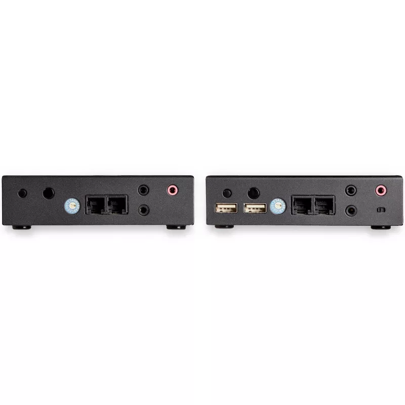 StarTech.com extender KVM HDMI su rete IP - HDMI 4K 30Hz 2.0 e USB su IP LAN o cavo Ethernet Cat5e/Cat6 (100m/330ft) - kit extender switch KVM remoto/console trasmettitore/ricevitore