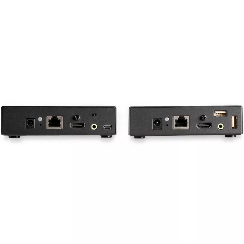 StarTech.com extender KVM HDMI su rete IP - HDMI 4K 30Hz 2.0 e USB su IP LAN o cavo Ethernet Cat5e/Cat6 (100m/330ft) - kit extender switch KVM remoto/console trasmettitore/ricevitore