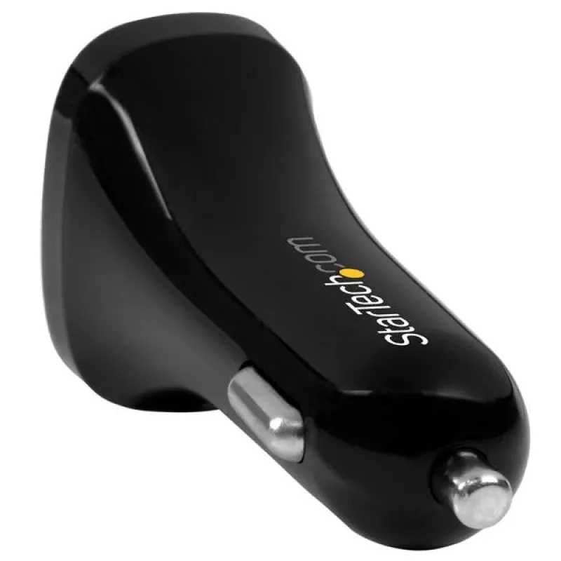 StarTech.com caricabatterie USB da auto a doppia porta – 24 W/4,8 A – nero, auto, accendisigari, 5 V, nero