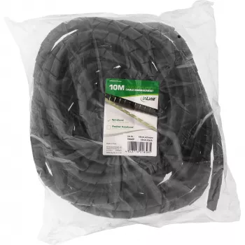 InLine 59946P guaina a spirale per cavi, 10 m, 18 mm, nero