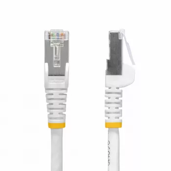 StarTech.com cavo Ethernet CAT8 bianco da 2m, RJ45 senza linguetta, 25G/40G, 2000MHz, 100W PoE++, S/FTP, 26AWG rame puro nudo, LSZH, cavo patch di rete schermato con scarichi di trazione, testato singolarmente