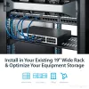 StarTech.com ripiano per rack server 1U – ripiano universale ventilato con braccio a sbalzo per armadio e case di rete da 19 pollici – robusto in acciaio – portata 20 kg – ripiano profondo 10 pollici, nero