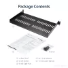 StarTech.com ripiano per rack server 1U – ripiano universale ventilato con braccio a sbalzo per armadio e case di rete da 19 pollici – robusto in acciaio – portata 20 kg – ripiano profondo 10 pollici, nero