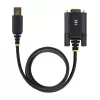 StarTech.com cavo adattatore seriale USB a null modem da 2 m, memoria COM, FTDI, USB-A a DB9 RS232, viti/dadi DB9 sostituibili, Windows/macOS/Linux