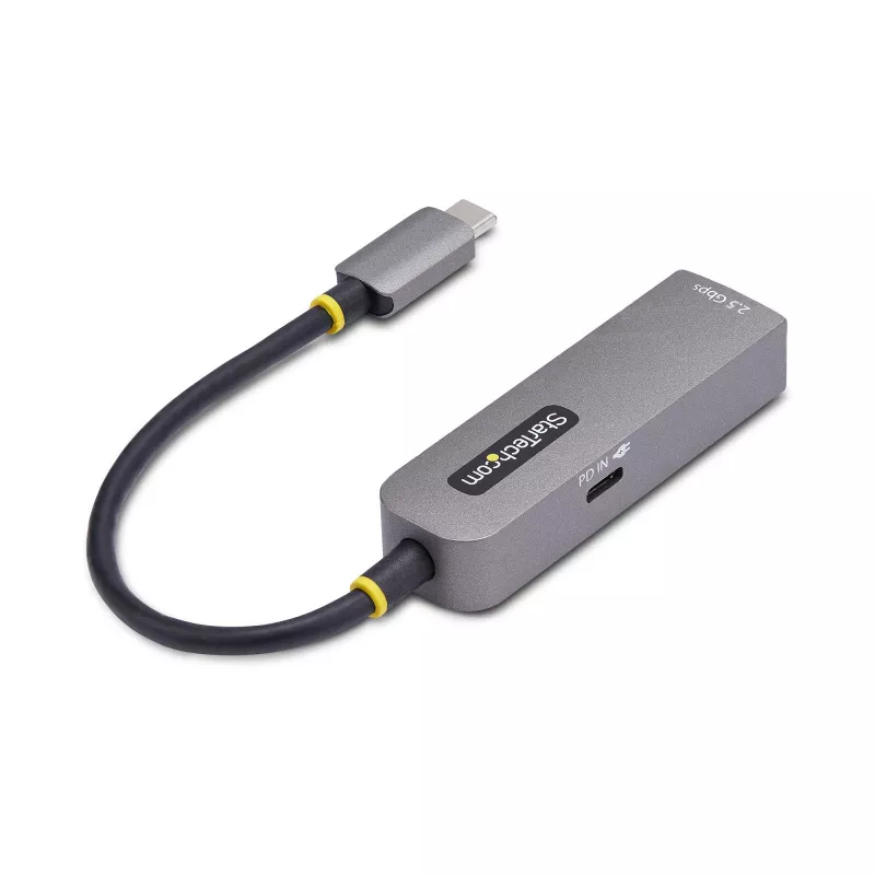 StarTech.com adattatore USB-C a Ethernet 2.5GbE, 100W PD Passthrough, NIC NBASE-T, rete multi-speed USB 3.0 Type-C 2.5/1G, compatibile Thunderbolt, Windows & Mac