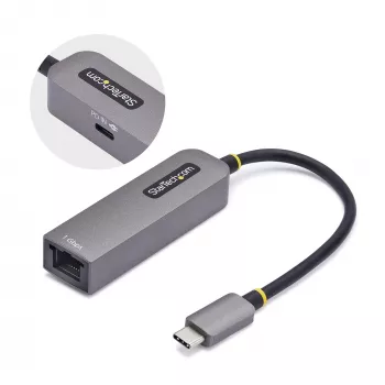 StarTech.com adattatore USB-C a Ethernet, NIC, 100W PD pass-through, adattatore di rete multi-speed USB 3.0 Type-C 1 Gbit/s, compatibile Thunderbolt, Windows & Mac