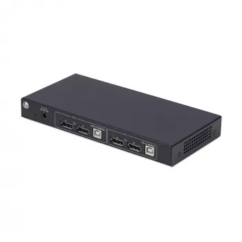 StarTech.com switch KVM DisplayPort dual-monitor 2 porte con matrice video Dual View, 4K 60Hz, 4 porte hub USB, commutazione hotkey, KVM matrice DP 1.2, conforme TAA