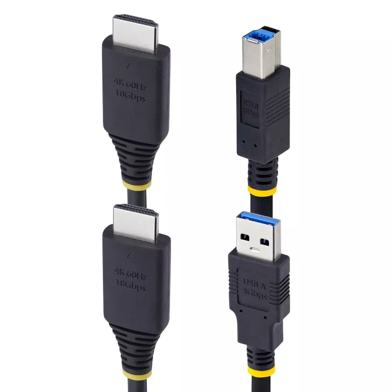 StarTech.com cavo KVM HDMI e USB 5Gbit/s 10ft (3m), 4K 60Hz, cavo combinato HDMI 2.0 e USB per switch KVM