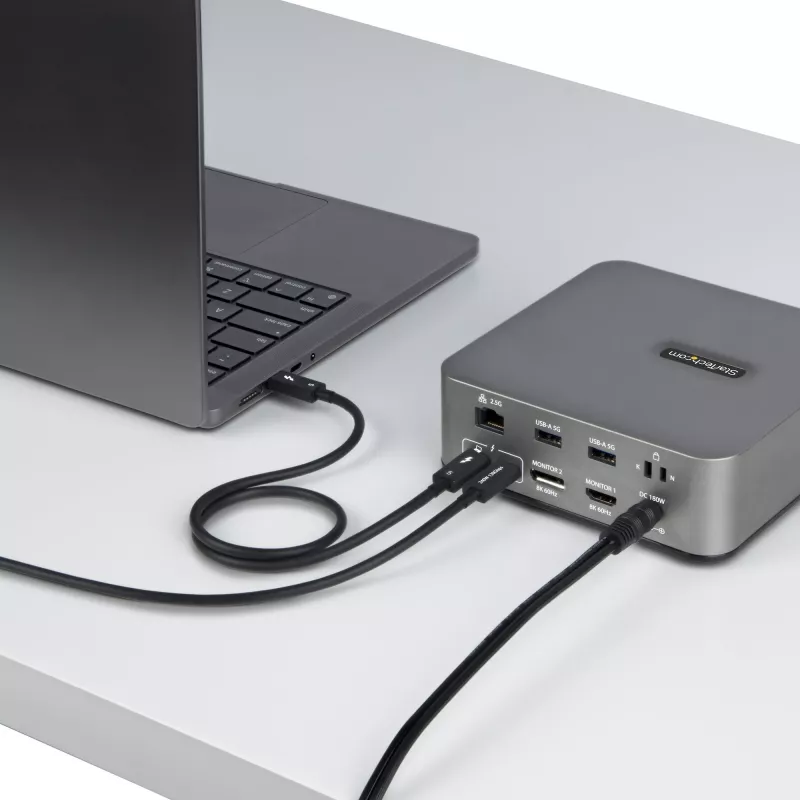 StarTech.com cavo Thunderbolt 5 2.6ft (80cm), 80 Gbit/s/fino a 120 Gbit/s, 240 W PD, 8K 60 Hz, cavo Thunderbolt certificato – compatibile con Thunderbolt 4/USB4/USB-C