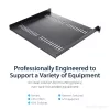 StarTech.com ripiano rack server 1U – vassoio a sbalzo universale ventilato per rack e armadio apparecchiature di rete 19 pollici – acciaio ad alta portata – capacità 44lb/20kg – ripiano profondo 16 pollici, nero