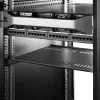 StarTech.com ripiano rack server 1U – vassoio a sbalzo universale ventilato per rack e armadio apparecchiature di rete 19 pollici – acciaio ad alta portata – capacità 44lb/20kg – ripiano profondo 16 pollici, nero