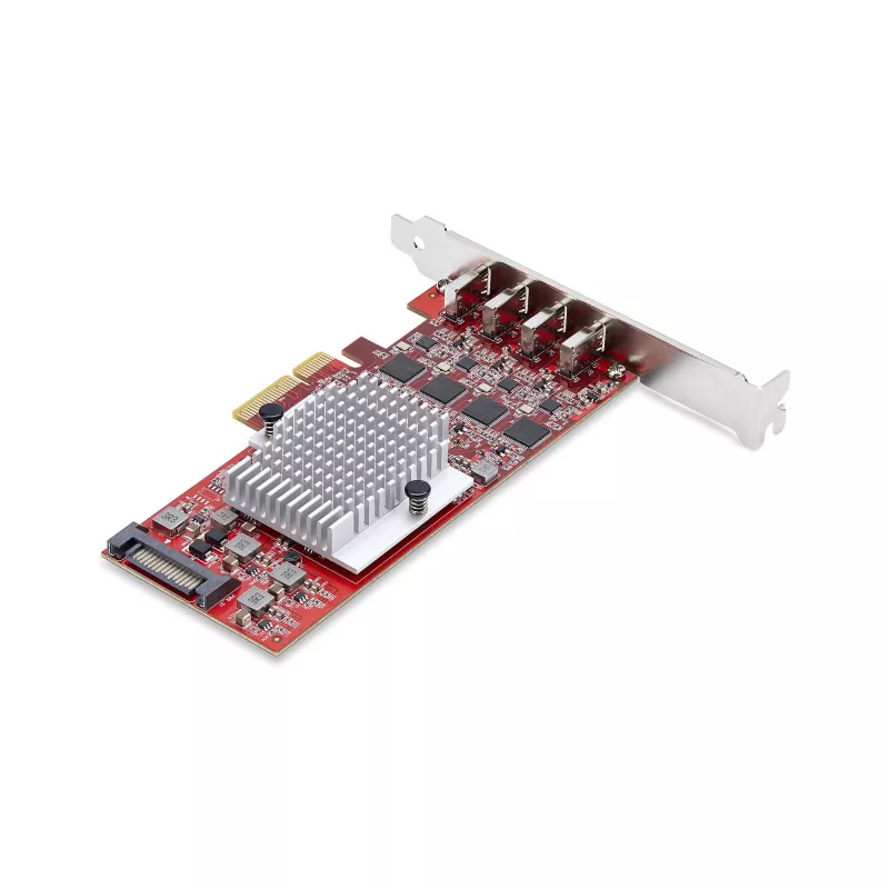 StarTech.com scheda PCIe USB Type-C 4 porte, USB 3.2 10Gbps, scheda di espansione USB-C PCI Express, 4 controller USB indipendenti, Windows/Linux/macOS, conforme TAA
