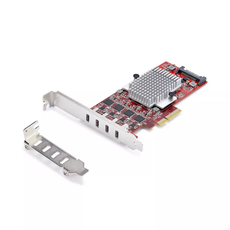 StarTech.com scheda PCIe USB Type-C 4 porte, USB 3.2 10Gbps, scheda di espansione USB-C PCI Express, 4 controller USB indipendenti, Windows/Linux/macOS, conforme TAA