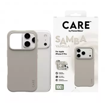 Cover PanzerGlass CARE by custodia alla moda Samba Vanilla compatibile MagSafe iPhone 17 Pro