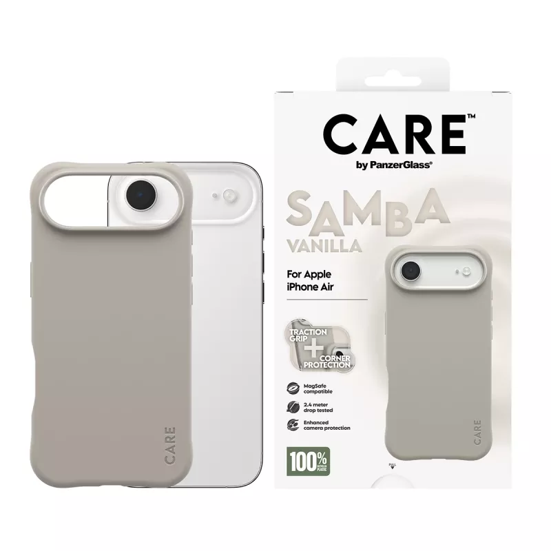 Cover PanzerGlass CARE by custodia alla moda Samba Vanilla compatibile MagSafe iPhone 17 Air