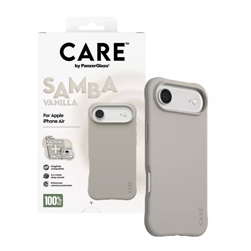 Cover PanzerGlass CARE by custodia alla moda Samba Vanilla compatibile MagSafe iPhone 17 Air