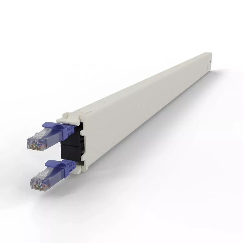 PATCHBOX patchbox.one CONE30UTPVI cassetta per cavo patch retrattile, 30RU, Cat6a, UTP, viola