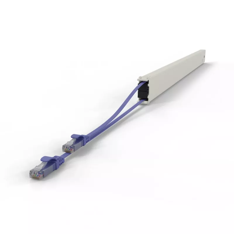 PATCHBOX patchbox.one CONE46UTPVI cassetta per cavo patch retrattile, 46RU, Cat6a, UTP, viola