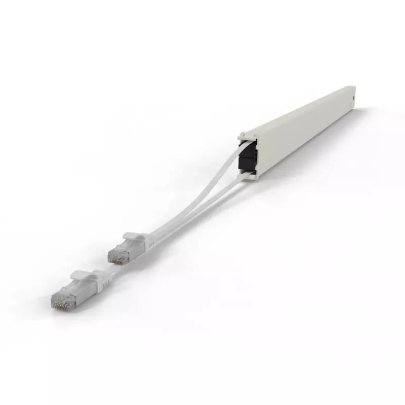 PATCHBOX patchbox.one CONE46UTPWH cassetta per cavo patch retrattile, 46RU, Cat6a, UTP, bianca