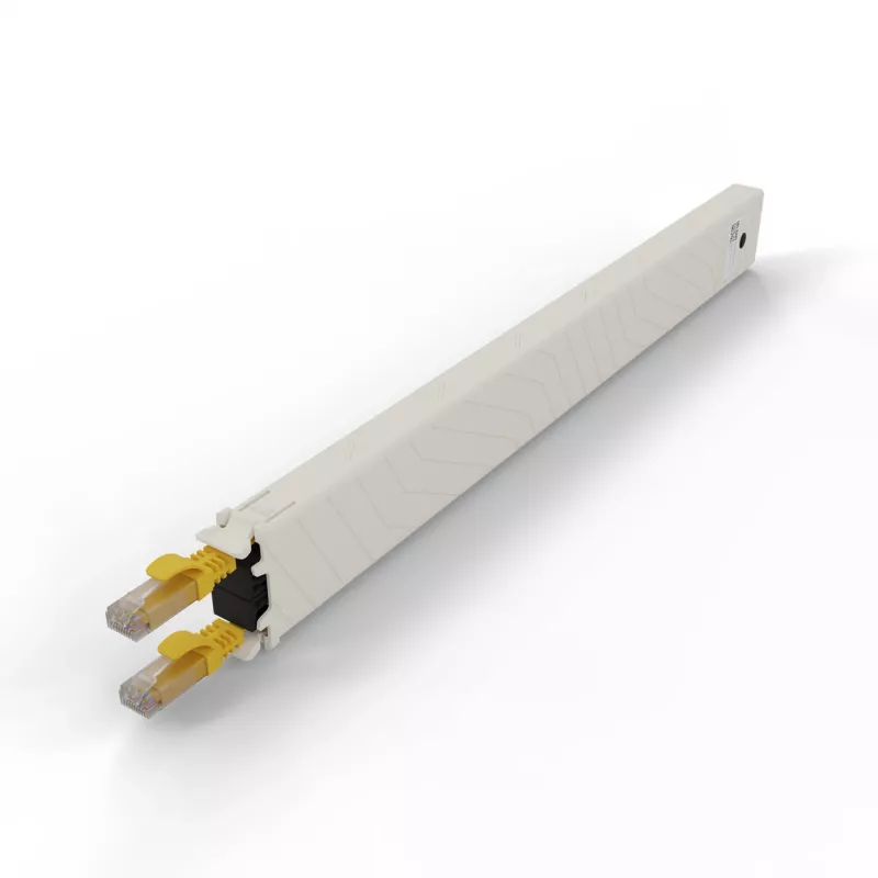 PATCHBOX .one CONEX8UTPYL 8RU Cat6a UTP cassetta in rame retrattile, gialla