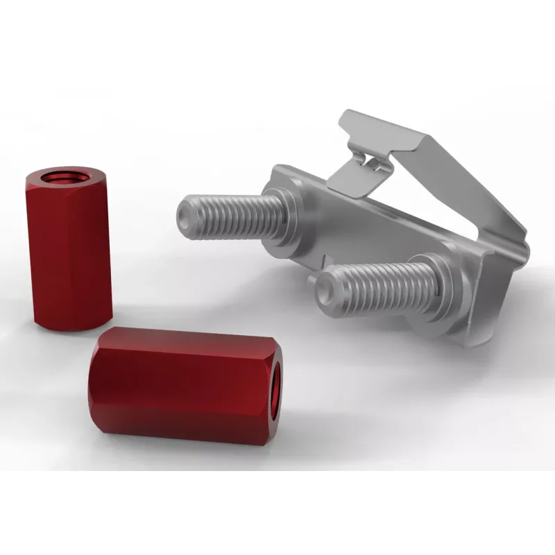 Viti e dadi PATCHBOX dvmnt50RD M6 alluminio acciaio 50 pz.