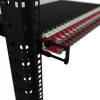 Pannello di gestione cavi PATCHBOX Patchcatch Solo confezione da 24 Nero Rosso