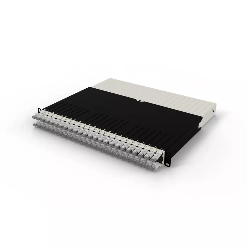 PATCHBOX .one PONEX8STPWH 8RU Cat6a U/FTP sistema di cavi patch retrattili, 0,8 m, RJ-45, 10 Gbit/s, PoE, 24 cassette, bianco