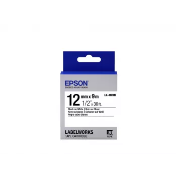 Epson cartuccia etichette standard LK-4WBN nero/bianco 12mm (9m)