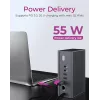 ICY BOX IB-DK2262AC con filo USB 3.2 Gen 1 (3.1 Gen 1) Type-C antracite