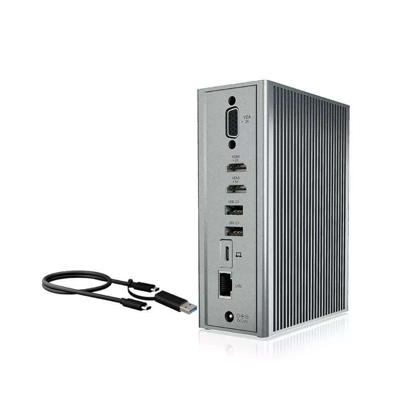 ICY BOX IB-DK2262AC con filo USB 3.2 Gen 1 (3.1 Gen 1) Type-C antracite