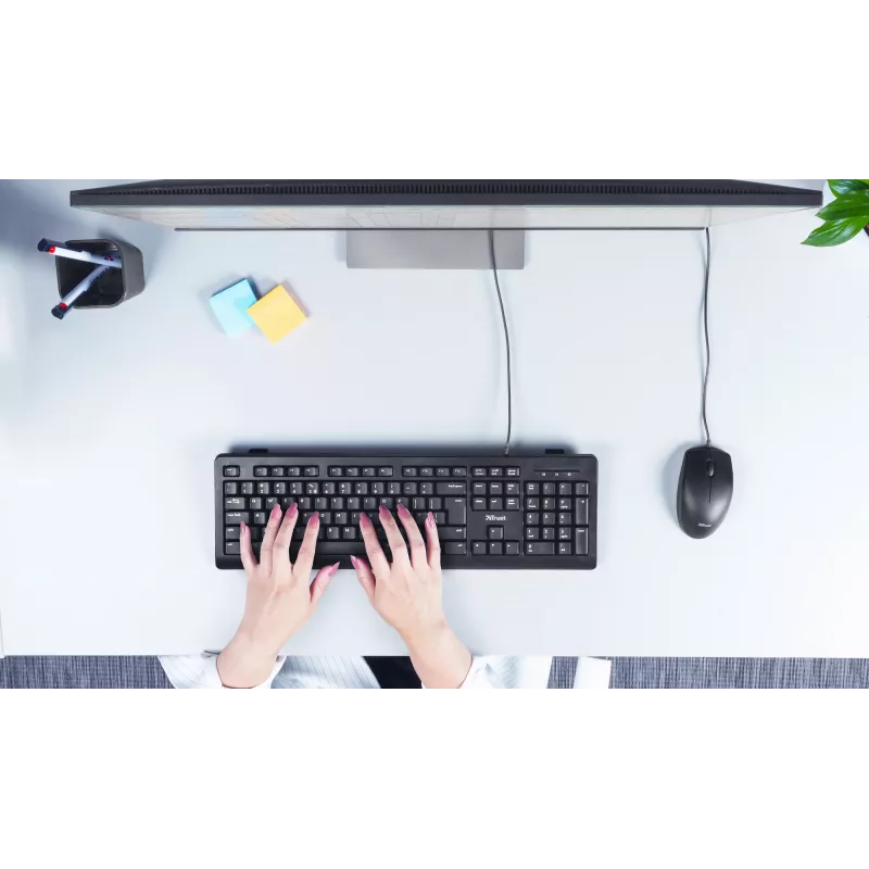 Tastiera Trust TK-150 ufficio USB QWERTZ tedesco nero