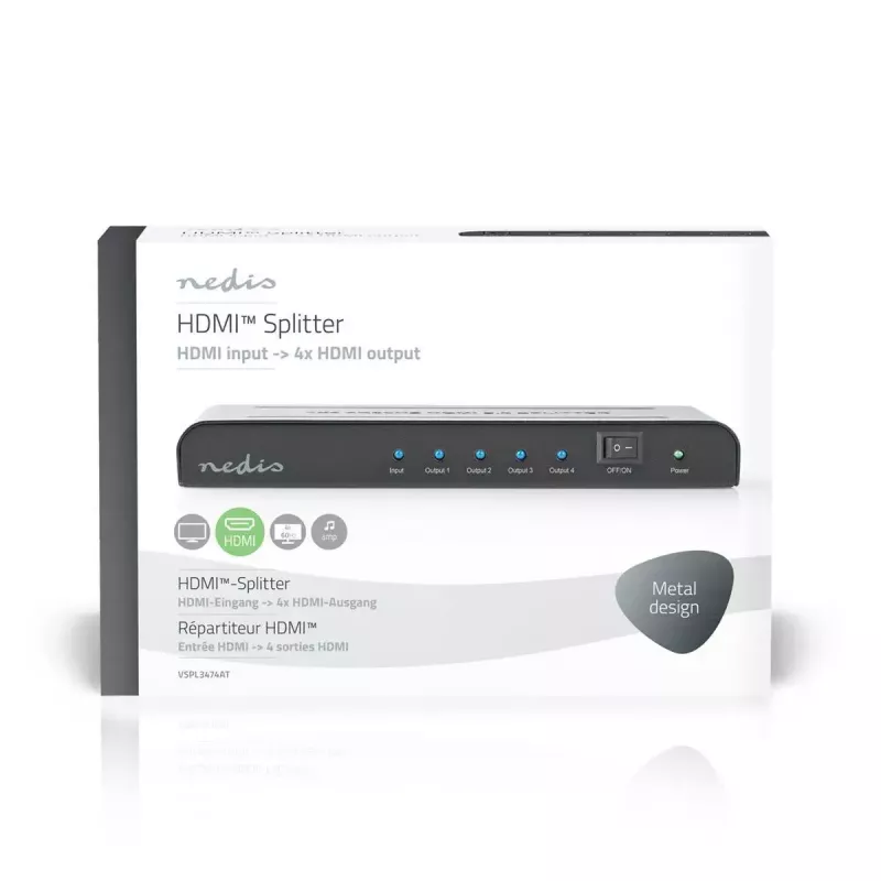 Splitter video Nedis VSPL3474AT