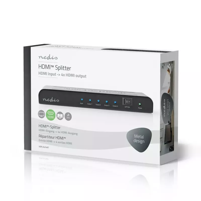 Splitter video Nedis VSPL3474AT