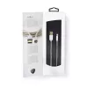 Cavo per cellulare Nedis CCTB39300AL10 alluminio 1 m USB A Lightning