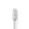 Cavo per cellulare Nedis CCTB39300AL10 alluminio 1 m USB A Lightning