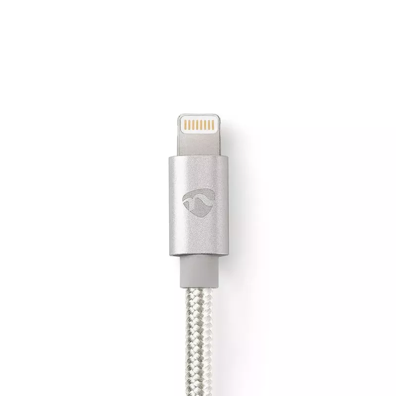 Cavo per cellulare Nedis CCTB39300AL10 alluminio 1 m USB A Lightning
