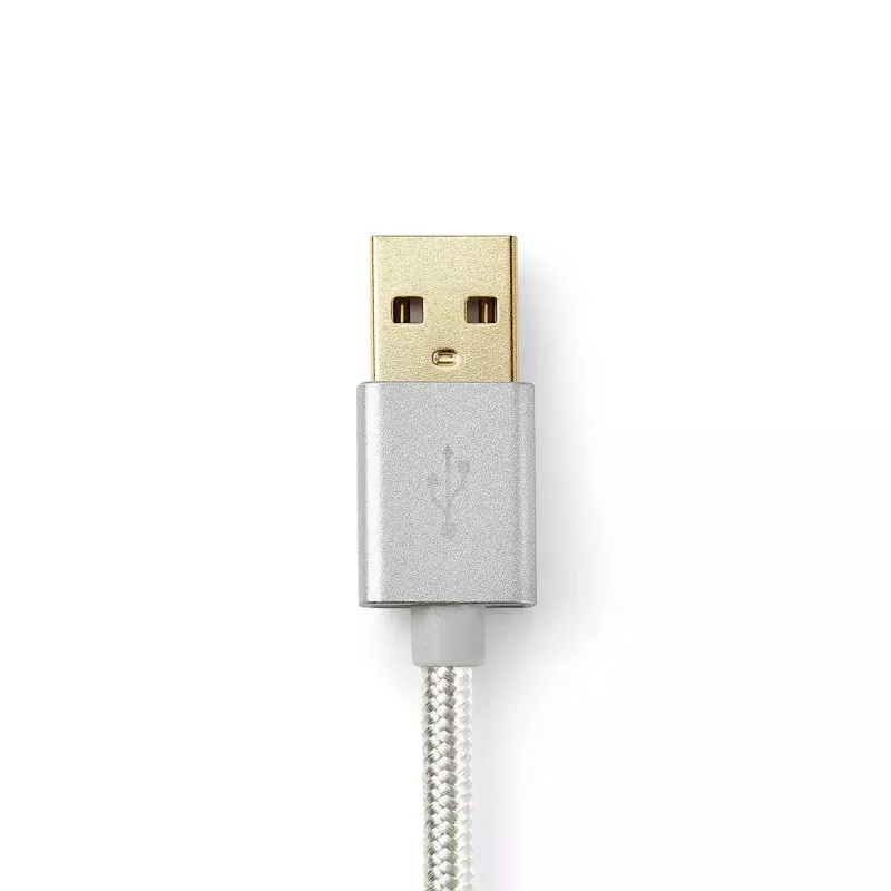 Cavo per cellulare Nedis CCTB39300AL10 alluminio 1 m USB A Lightning