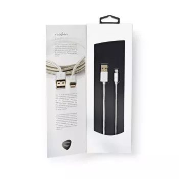 Cavo per telefono cellulare Nedis CCTB39300AL30 alluminio 3 m USB A Lightning