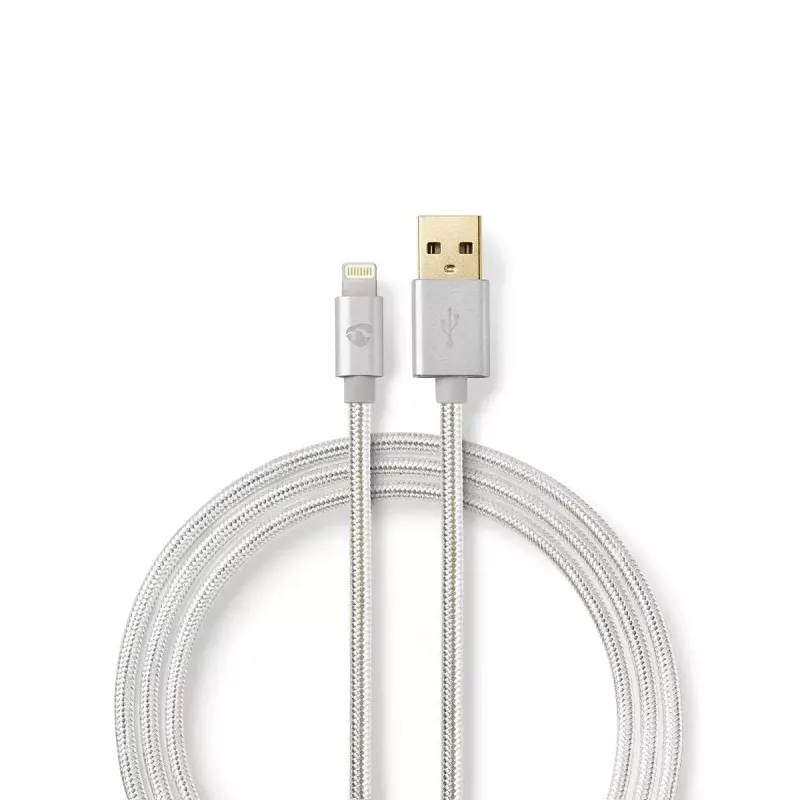 Cavo per telefono cellulare Nedis CCTB39300AL30 alluminio 3 m USB A Lightning