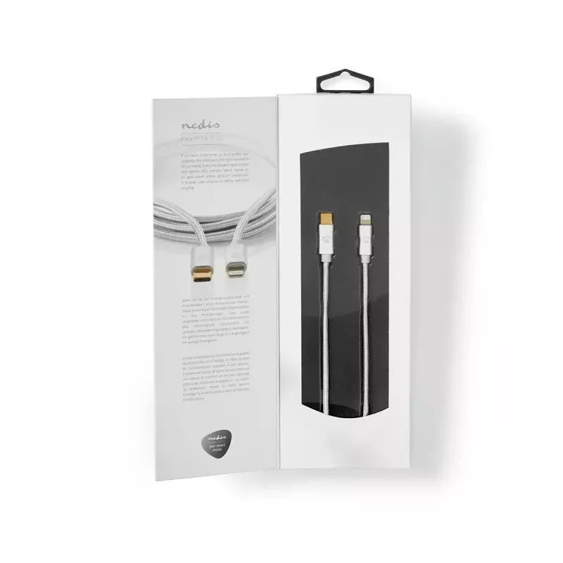 Cavo Lightning Nedis CCTB39650AL10 1 m alluminio USB C