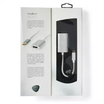 Adattatore per cavo video Nedis CCTB64480AL02 0,2 m USB Type-C DisplayPort argento