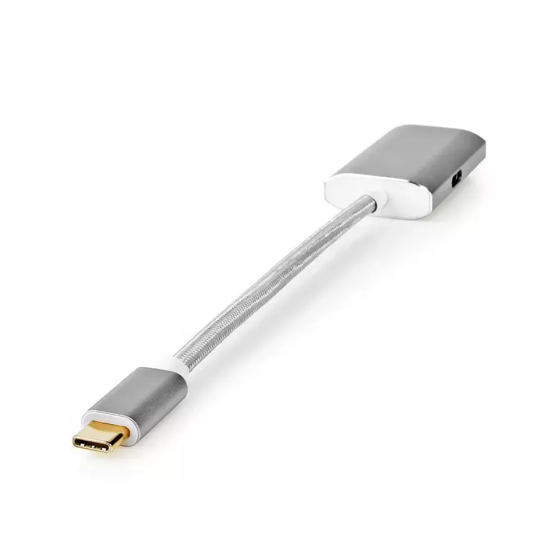 Adattatore per cavo video Nedis CCTB64480AL02 0,2 m USB Type-C DisplayPort argento