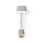 Adattatore per cavo video Nedis CCTB64480AL02 0,2 m USB Type-C DisplayPort argento