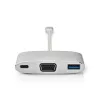 Dock per laptop Nedis CCTB64760AL02 alluminio cavo 0,2 m 5 Mbit/s