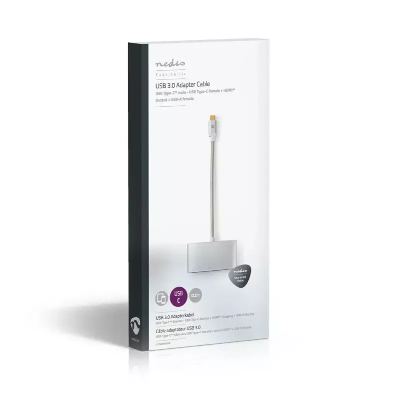 Dock per laptop Nedis CCTB64765AL02 argento 5 Gbit/s
