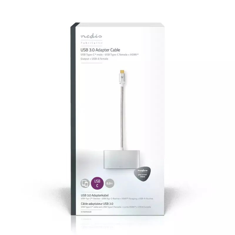 Dock per laptop Nedis CCTB64765AL02 argento 5 Gbit/s